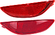 Rear, Driver and Passenger Side Bumper Reflector, Sedan, CAPA Certified