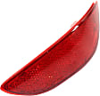 Rear, Driver and Passenger Side Bumper Reflector, Sedan, CAPA Certified