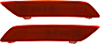 Rear, Driver and Passenger Side Bumper Reflector, CAPA Certified