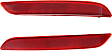 Rear, Driver and Passenger Side Bumper Reflector, CAPA Certified