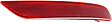 Rear, Driver and Passenger Side Bumper Reflector, CAPA Certified