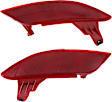 Rear, Driver and Passenger Side Bumper Reflector, CAPA Certified
