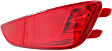Rear, Driver and Passenger Side Bumper Reflector, Hatchback, CAPA Certified