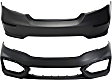 Front and Rear Primed Bumper Covers, EX/EX-L/LX Models, Coupe