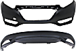 Front and Rear Front - Primed, Rear - Textured Bumper Cover CAPA Certified
