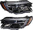 2016-2018 Honda Pilot - Driver and Passenger Side Headlights, with Bulbs, Halogen, without Automatic Dimming Headlights without Automatic Headlights, without auto dimming and auto on and off