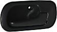 Rear, Driver and Passenger Side Black Interior Door Handle, Without Door Lock Hole, Sedan