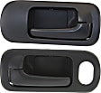 Front, Driver and Passenger Side Interior Door Handles, Textured Black, Driver Side - With door lock hole; Passenger Side - Without door lock hole