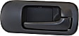 Front, Driver and Passenger Side Interior Door Handles, Textured Black, Driver Side - With door lock hole; Passenger Side - Without door lock hole