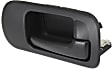 Front, Driver and Passenger Side Interior Door Handles, Textured Black, Driver Side - With door lock hole; Passenger Side - Without door lock hole