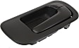 Front, Driver and Passenger Side Interior Door Handles, Textured Black, Driver Side - With door lock hole; Passenger Side - Without door lock hole