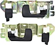 Front, Driver and Passenger Side Interior Door Handles, Black, Without Door Lock Hole