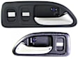 Front, Driver and Passenger Side Interior Door Handles, Blue bezel with chrome lever, With Door Lock Hole