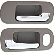 2004 Honda Civic - Front, Driver and Passenger Side Brown bezel with chrome lever Interior Door Handle, With Door Lock Hole, 4-Door, Sedan