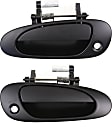 Front, Driver and Passenger Side Smooth Black Exterior Door Handle, With Key Hole, Hatchback