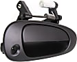 Front, Driver and Passenger Side Smooth Black Exterior Door Handle, With Key Hole, Hatchback