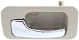 Rear, Driver and Passenger Side Beige bezel with chrome lever Interior Door Handle, Sedan