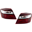 Driver and Passenger Side, Outer Tail Lights, with Bulbs, LED, Sedan, Mounts on Body, CAPA Certified