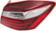 Driver and Passenger Side, Outer Tail Lights, with Bulbs, LED, Sedan, Mounts on Body, CAPA Certified