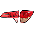 Passenger Side, Inner and Outer Halogen Tail Light, With bulb(s), OE Replacement