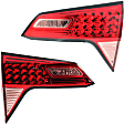 Driver and Passenger Side, Inner Tail Lights, with Bulbs, Halogen, Mounts on Liftgate