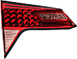 Driver and Passenger Side, Inner Tail Lights, with Bulbs, Halogen, Mounts on Liftgate