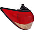 Driver Side, Inner And Outer Halogen Tail Light, With bulb(s), OE Replacement