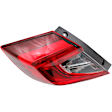 Driver and Passenger Side, Inner and Outer Halogen Tail Light, With bulb(s), OE Replacement