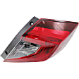 Passenger Side, Inner and Outer Halogen Tail Light, With bulb(s), OE Replacement