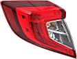 Driver Side, Inner And Outer Halogen Tail Light, With bulb(s), OE Replacement