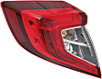 Driver Side, Inner And Outer Halogen Tail Light, With bulb(s), OE Replacement