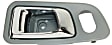 Front, Driver and Passenger Side Green Bezel with Chrome Lever Interior Door Handle, With Door Lock Hole, Sport Utility