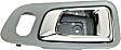 Front, Driver and Passenger Side Green Bezel with Chrome Lever Interior Door Handle, With Door Lock Hole, Sport Utility