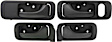 Front and Rear, Driver and Passenger Side Interior Door Handles, Black, Front Driver Side - With Door Lock Hole; Front Passenger Side and Rear Driver and Passenger Side - Without Door Lock Hole