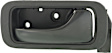 Front and Rear, Driver and Passenger Side Interior Door Handles, Black, Front Driver Side - With Door Lock Hole; Front Passenger Side and Rear Driver and Passenger Side - Without Door Lock Hole