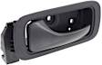 Front and Rear, Driver and Passenger Side Interior Door Handles, Black, Front Driver Side - With Door Lock Hole; Front Passenger Side and Rear Driver and Passenger Side - Without Door Lock Hole
