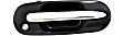 Front, Driver and Passenger Side Chrome Lever with Smooth Black Bezel Exterior Door Handle, With Key Hole
