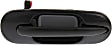 Front and Rear, Driver and Passenger Side Exterior Door Handles, Smooth Black, Front Driver and Passenger Side - With Key Hole; Rear Driver and Passenger Side - Without Key Hole