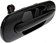 Front and Rear, Driver and Passenger Side Exterior Door Handles, Smooth Black, Front Driver and Passenger Side - With Key Hole; Rear Driver and Passenger Side - Without Key Hole