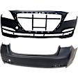 Front and Rear Primed Bumper Cover