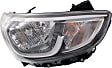 Driver and Passenger Side Headlights, with Bulbs, Halogen, For Models with Standard Headlights