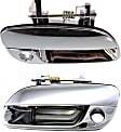 2003 Hyundai Elantra - Front, Driver and Passenger Side Chrome Exterior Door Handle, With Key Hole, 4-Door, Sedan