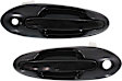 Front, Driver and Passenger Side Smooth Black Exterior Door Handle, With Key Hole, Sedan