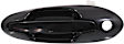 Front, Driver and Passenger Side Smooth Black Exterior Door Handle, With Key Hole, Sedan