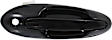 Front, Driver and Passenger Side Smooth Black Exterior Door Handle, With Key Hole, Sedan