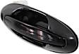 Front, Driver and Passenger Side Smooth Black Exterior Door Handle, With Key Hole, Sedan