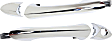 Front, Driver and Passenger Side Exterior Door Handles, Chrome, Driver Side - With Key Hole; Passenger Side - Without Key Hole