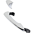 Front, Driver and Passenger Side Exterior Door Handles, Chrome, Driver Side - With Key Hole; Passenger Side - Without Key Hole