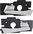 Front, Driver and Passenger Side Interior Door Handles, Chrome, With door lock button