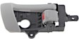 Front or Rear, Driver and Passenger Side Interior Door Handles, Gray, With door lock button